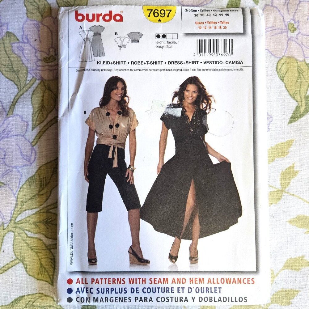 Sewing Pattern UNCUT Burda 7697 Size 10-20